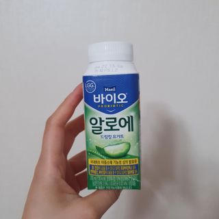 LIVE 매일바이오 알로에 드링킹 요거트 — 5점을 준 리뷰어가 2022년 4월 올린 사용 사진