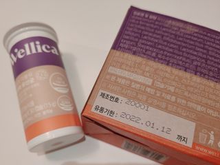 웰리카 더블유 100억 유산균 — 5점을 준 리뷰어가 2020년 12월 올린 사용 사진