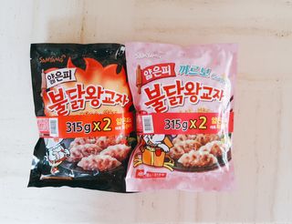 삼양냉동 [삼양] 얇은피불닭왕교자+얇은피까르보불닭왕교자 총4팩 — 5점을 준 리뷰어가 2021년 2월 올린 사용 사진