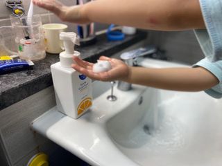 카오리온코스메틱스 클린온 버블 핸드 워시 500ml — 5점을 준 리뷰어가 2021년 8월 올린 사용 사진