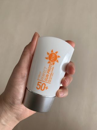 약손명가코스메틱 에오스보떼 퍼펙트 선 프로텍터 선크림 / 인_아웃 스킨 핏 비비크림 세트 구성 — 4점을 준 리뷰어가 2021년 7월 올린 사용 사진