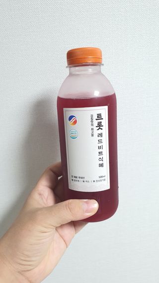 트롯전통식혜 트롯레드비트식혜 1리터 +500리터 — 5점을 준 리뷰어가 2021년 5월 올린 사용 사진
