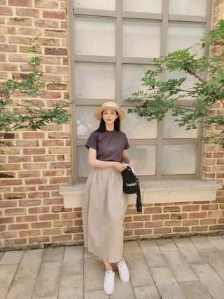 로서울 High Neck T-Shirt Navy, Gray — 5점을 준 리뷰어가 2021년 5월 올린 사용 사진