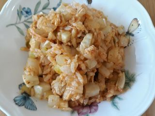 [푸딩팩토리] 요잇조잇 닭갈비 닭가슴살/김치 닭가슴살 곤약볶음밥 2종 (김치볶음밥 2개 닭갈비 볶음밥 1개) — 3.5점을 준 리뷰어가 2022년 7월 올린 사용 사진