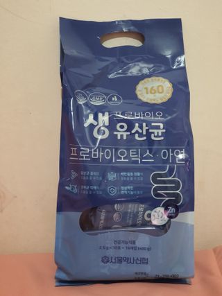 서울약사신협_프로바이오 생유산균 2.5g 160포 — 5점을 준 리뷰어가 2021년 7월 올린 사용 사진