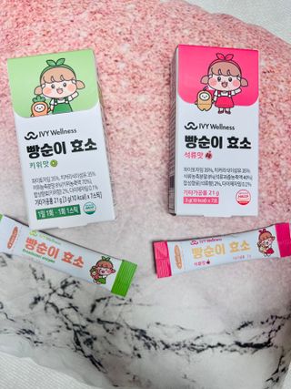 아이비웰니스 빵순이 효소 키위맛 7포 + 석류맛 7포 (총 14포, 2주분) — 5점을 준 리뷰어가 2022년 10월 올린 사용 사진
