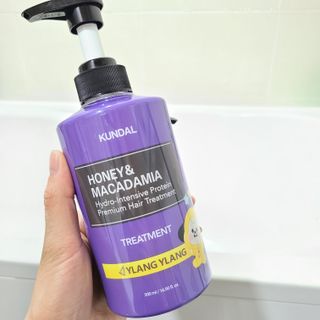 쿤달 [KUNDAL 공식] 프리미엄 헤어 케어 스페셜 세트 샴푸 500ml &amp; 트리트먼트 500ml — 4점을 준 리뷰어가 2021년 3월 올린 사용 사진