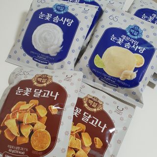 딜라이트 프로젝트  달콤한 눈꽃 간식세트( 눈꽃 솜사탕 / 레몬라임 솜사탕 / 달고나 총 7EA+스마트톡 증정) — 5점을 준 리뷰어가 2022년 5월 올린 사용 사진