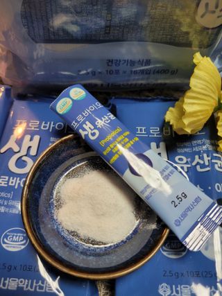 서울약사신협_프로바이오 생유산균 2.5g 160포 — 5점을 준 리뷰어가 2021년 7월 올린 사용 사진
