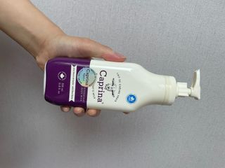 [카프리나]프레쉬 산양밀크 어메이징 바디로션 350ml (시어버터 향) — 5점을 준 리뷰어가 2023년 6월 올린 사용 사진