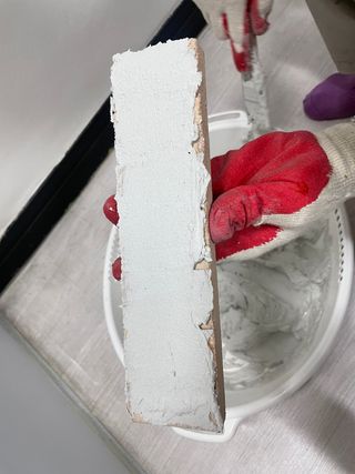 [신흥산업] 붙이는 벽돌 황토 파벽돌 230mm 45장,  욕실 인테리어 실내장식 셀프인테리어 — 4.5점을 준 리뷰어가 2023년 5월 올린 사용 사진