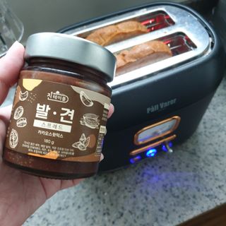 진테이블 발.견 스프레드  오리지널믹스 90g + 카카오스윗믹스 90g 2종 세트 — 5점을 준 리뷰어가 2022년 8월 올린 사용 사진