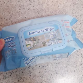 햅스 세균없는 주방 대형 2팩, HAPS sanitizer wipe — 5점을 준 리뷰어가 2022년 1월 올린 사용 사진