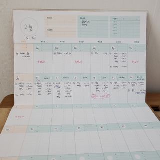 리훈 쉬운 오늘쓰임 가계부 + 다정한마테 요일/날짜 6mm — 5점을 준 리뷰어가 2022년 2월 올린 사용 사진