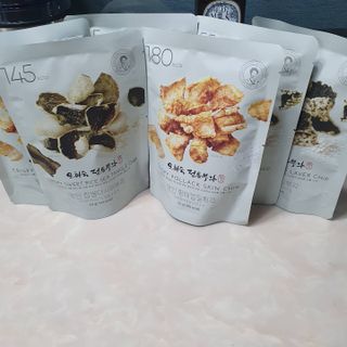 오희숙 전통부각 명인 찹쌀김부각, 찹쌀다시마부각, 황태껍질튀각 총 6봉 — 5점을 준 리뷰어가 2021년 6월 올린 사용 사진