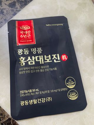 광동생활건강 광동 명품 홍삼대보진 50mL x 30포 — 5점을 준 리뷰어가 2023년 4월 올린 사용 사진