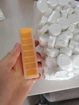 [올가드] 무방부제 대용량 코인티슈 500개입 + 휴대용케이스 1개 — 5점을 준 리뷰어가 2022년 12월 올린 사용 사진