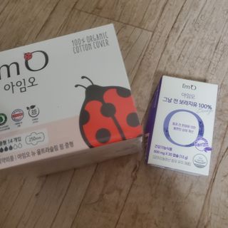 아임오 유기농 생리대 중형 + 그날 전 보라지유 100 20캡슐 + 아임오스티커 + 쿠폰북 — 5점을 준 리뷰어가 2021년 10월 올린 사용 사진