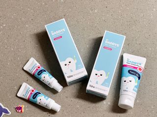닥터데디스 안심무불소 베이비치약 60g + 여행용 미니 치약 15g — 5점을 준 리뷰어가 2022년 9월 올린 사용 사진