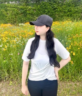 더그린랩 WOMEN TWIST MODAL SHORT SLEEVE — 5점을 준 리뷰어가 2023년 6월 올린 사용 사진