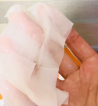 쿠피 피디알엔 연어 더마 페이셜 마스크 — 4점을 준 리뷰어가 2021년 11월 올린 사용 사진
