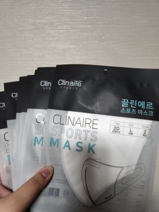 끌린에르 스포츠 귀편한 새부리형 마스크 (뉴컬러포함) — 3점을 준 리뷰어가 2022년 5월 올린 사용 사진