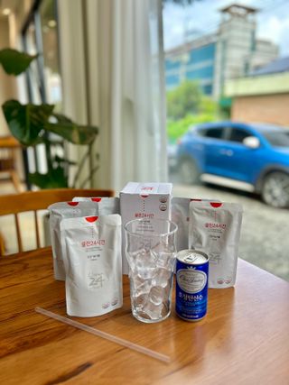 클린24시간 1BOX(5포) + 전용보틀(500ml) — 5점을 준 리뷰어가 2023년 8월 올린 사용 사진