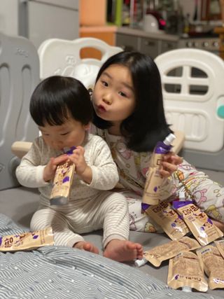 [몸엔용] 우리 아이 건강간식, 달콤한 녹용곤약젤리 디어팡 4종 — 5점을 준 리뷰어가 2021년 11월 올린 사용 사진