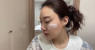 스킨큐어 산다화 유기농 레몬썬크림 — 5점을 준 리뷰어가 2022년 4월 올린 사용 사진