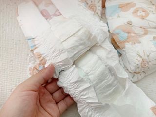 킨도 프리미엄 슈퍼드라이니스 밴드형 기저귀 — 5점을 준 리뷰어가 2021년 7월 올린 사용 사진