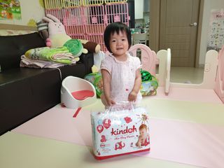 킨도 프리미엄 에어드라이v2 팬티형 기저귀 — 5점을 준 리뷰어가 2021년 6월 올린 사용 사진