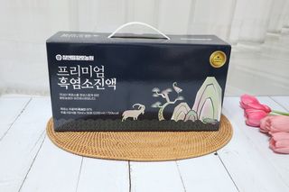 참앤들황토농원 국내산 흑염소를 정성스럽게 담은, 프리미엄 흑염소 진액 70ml x 30포 1박스 — 5점을 준 리뷰어가 2023년 1월 올린 사용 사진