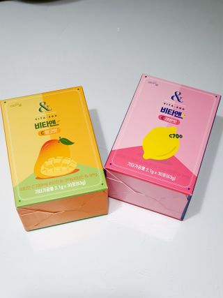 비타앤C 레몬맛, 망고맛 — 5점을 준 리뷰어가 2021년 4월 올린 사용 사진