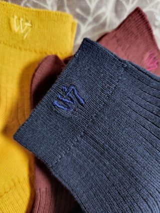 [사이즈가 있는 양말 필로이] 남/여 골지 발목 양말 4족 세트 남【S, M, L, XL】여【S, M, L】_컬러 랜덤 — 5점을 준 리뷰어가 2022년 6월 올린 사용 사진