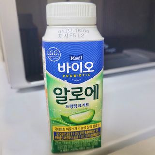LIVE 매일바이오 알로에 드링킹 요거트 — 5점을 준 리뷰어가 2022년 4월 올린 사용 사진