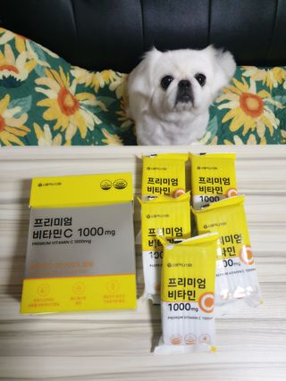 서울약사신협 프리미엄 비타민C 1,000mg_2.5g x 50포 — 5점을 준 리뷰어가 2021년 10월 올린 사용 사진