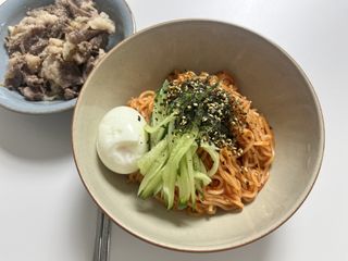 [한면원] 비빔국수 2인분 — 5점을 준 리뷰어가 2023년 3월 올린 사용 사진