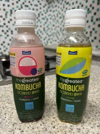 더그레잇티 콤부차 [매일유업] 더그레잇티 44kcal 콤부차 300ml *12개입 (오리지널 6개+베리리치 6개) — 5점을 준 리뷰어가 2023년 7월 올린 사용 사진