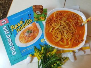 [푸딩팩토리] 로제누들떡볶이 500g / 까르보나라크림누들떡볶이 500g — 5점을 준 리뷰어가 2022년 8월 올린 사용 사진