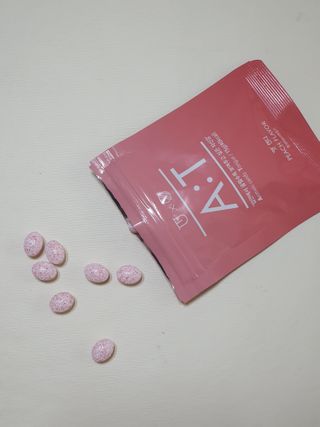 입 냄새 완화에 도움을 주는 에티켓 캔디 복숭아맛 앳캔디 — 5점을 준 리뷰어가 2020년 12월 올린 사용 사진
