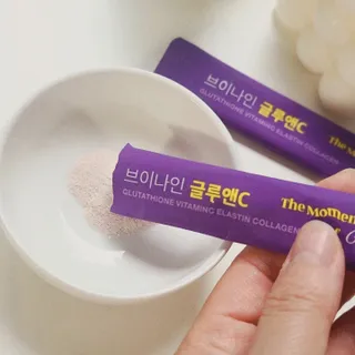 브이나인 글루타치온 비타민C 콜라겐 세라마이드 14포 1BOX — 5점을 준 리뷰어가 2022년 8월 올린 사용 사진