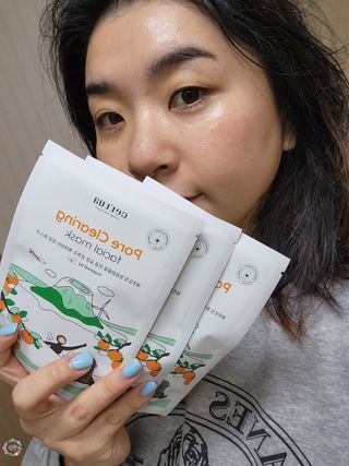 세뚜아(Cettua) 나우[세뚜아] 포어 클리어링 마스크 Cettua Pore Clearing facial mask 4매 — 5점을 준 리뷰어가 2024년 2월 올린 사용 사진