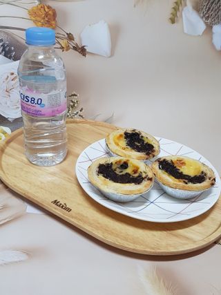 디앙뜨 포르투갈 에그타르트 오리지널 맛+패션후르츠+초콜릿타르트 맛 중 택1 — 4.5점을 준 리뷰어가 2021년 8월 올린 사용 사진