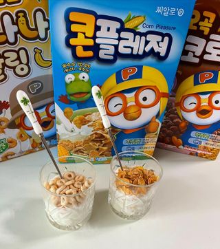 씨알푸드 뽀로로 시리얼 3종 — 5점을 준 리뷰어가 2022년 2월 올린 사용 사진