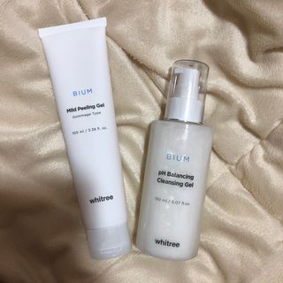화이트리 비움 약산성 클렌징젤 ,마일드 필링젤 세트 — 4점을 준 리뷰어가 2021년 2월 올린 사용 사진