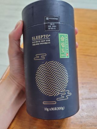 프리마인 자체 기업부설 연구소에서 찾아낸 건강한 수면의 비밀.  슬립토 플러스 30포 — 3점을 준 리뷰어가 2021년 11월 올린 사용 사진