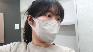 끌린에르 스포츠 귀편한 새부리형 마스크 — 4점을 준 리뷰어가 2022년 2월 올린 사용 사진