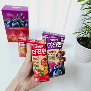 [롯데칠성] 야채듬뿍 더'진한 [롯데칠성] 야채는 이제 COLORFULL! 야채듬뿍  더 진한 레드 4개 +퍼플 4개 (총 8개) — 5점을 준 리뷰어가 2023년 6월 올린 사용 사진