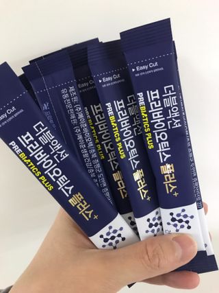 메이준뉴트리 더블액션 프리바이오틱스 플러스+ — 3점을 준 리뷰어가 2021년 4월 올린 사용 사진