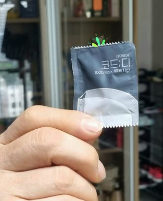 데어베어 [알쓰구원템] 숙취링거 성분을 담은 코드디 10개입 — 5점을 준 리뷰어가 2022년 4월 올린 사용 사진